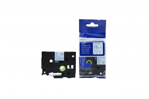 Compatible Brother P-Touch TZe-143 Blue on Clear also for TZ-143 Label Cassette