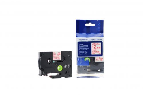 Compatible Brother P Touch TZe-232 Red on White also for TZ-232 Label Cassette