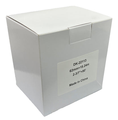 Compatible Brother DK22212, DK22113 Continuous Length Paper Film Tape Roll