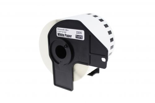 Compatible Brother DK22205, DK22223, DK22210 Continuous Length Paper White Tape Roll