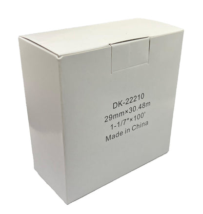 Compatible Brother DK22205, DK22223, DK22210 Continuous Length Paper White Tape Roll