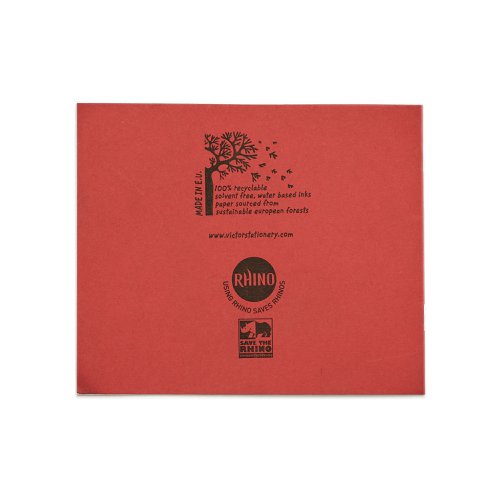 RHINO 138 x 165 Exercise Book 24 Page, Red, F15 (Pack of 10, F11 (Pack of 10, F15 (Pack of 100, F11 (Pack of 100)