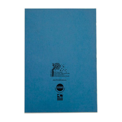 RHINO 13 x 9 Oversized Exercise Book 40 Page, Light Blue, Green, F12 (Pack of 10)