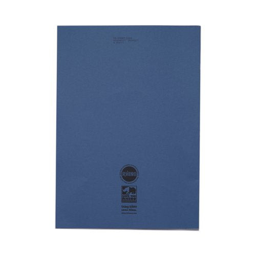 RHINO 13 x 9 Oversized Exercise Book 80 Page, Dark Green, F8M (Pack of 50, Green, F8M (Pack of 10, Blue, F8M (Pack of 10)