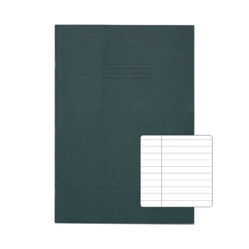 RHINO 13 x 9 Oversized Exercise Book 80 Page, Dark Green, F8M (Pack of 50, Green, F8M (Pack of 10, Blue, F8M (Pack of 10)