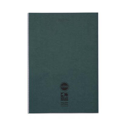 RHINO 13 x 9 Oversized Exercise Book 80 Page, Dark Green, F8M (Pack of 50, Green, F8M (Pack of 10, Blue, F8M (Pack of 10)