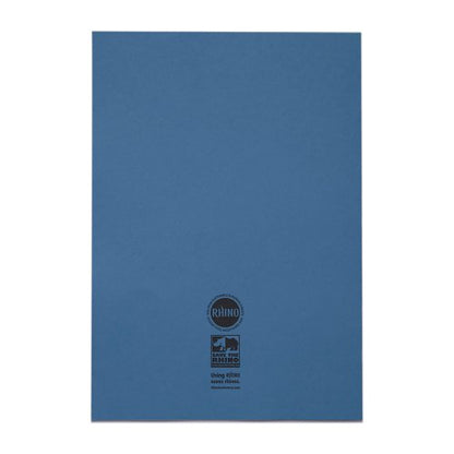 RHINO 13 x 9 Oversized Exercise Book 80 Page, Light Green, B (Pack of 10, Blue, B (Pack of 10, Blue, B (Pack of 50)