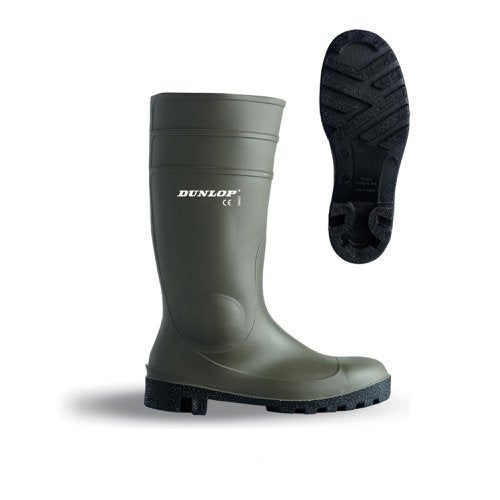 Dunlop Protomaster Full Safety PVC Wellington Green 03, 12