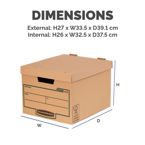 Earth Standard Storage Box (FSC) Pack of 10 325x260x375mm