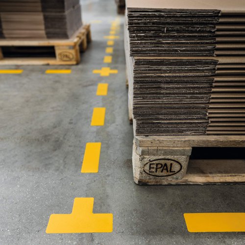 Durable Floor Shape "Cross" Yellow (10)