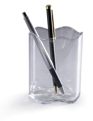 Durable Trend Pen Cup Clear Purple, Clear Green, Clear