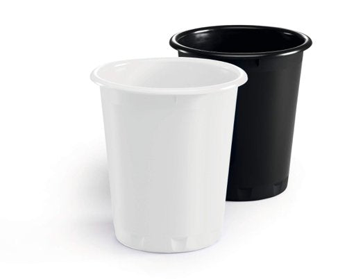 Durable BASIC Waste Bin 13L Black, White