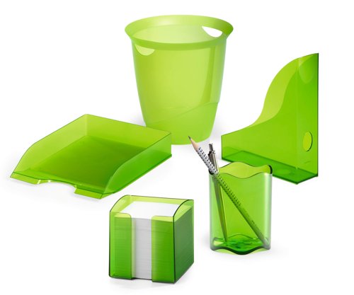 Durable Trend Pen Cup Clear Purple, Clear Green, Clear