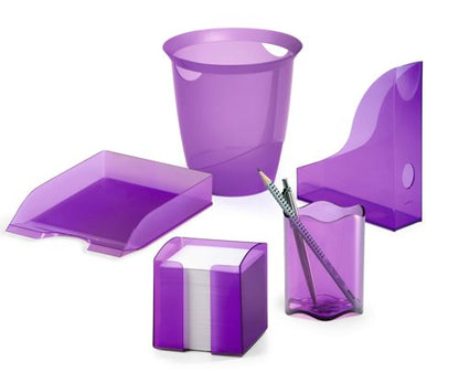 Durable Note Box TREND Clear Green, Blue, Purple