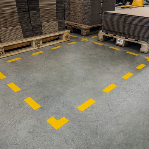 Durable Floor Shape "L" Yellow (10)