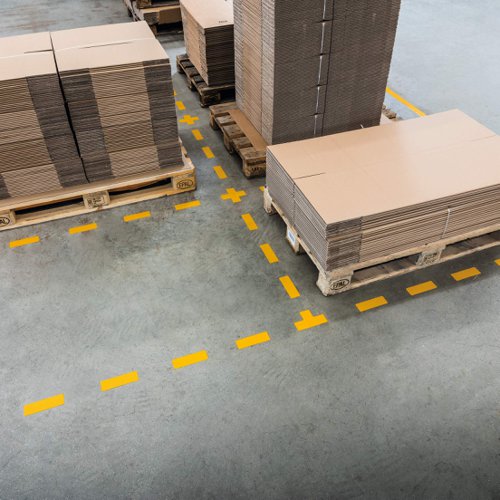 Durable Floor Shape "Stripe" Yellow (10)