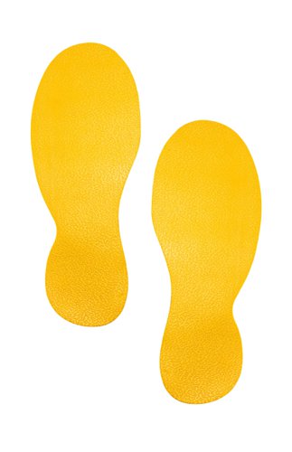 Durable Floor Shape "Foot" Yellow (10)