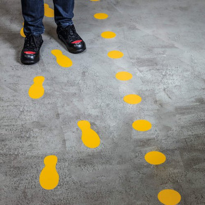 Durable Floor Shape "Foot" Yellow (10)