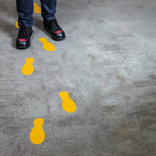 Durable Floor Shape "Foot" Yellow (10)