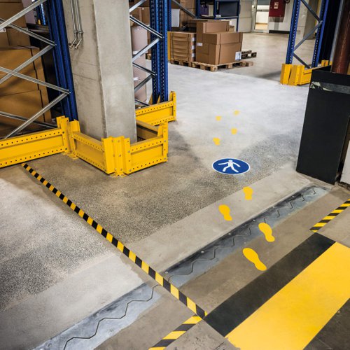 Durable Floor Shape "Foot" Yellow (10)