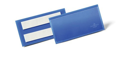 Durable Adhesive Pocket 100x38mm, 150x67mm, A6, 210x74mm, A5, A4 Blue (50)