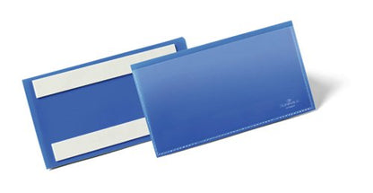 Durable Adhesive Pocket 100x38mm, 150x67mm, A6, 210x74mm, A5, A4 Blue (50)
