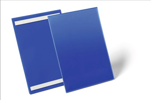 Durable Adhesive Pocket 100x38mm, 150x67mm, A6, 210x74mm, A5, A4 Blue (50)