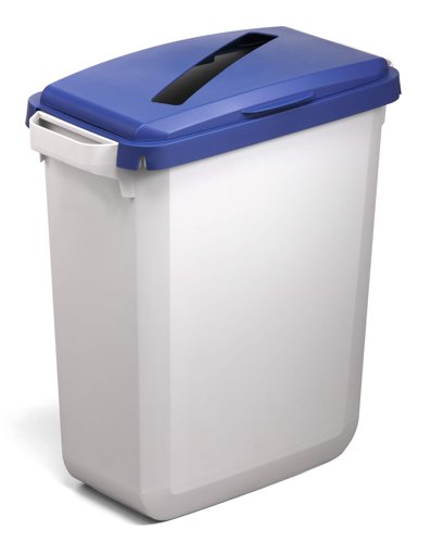 Durable DURABIN 60L Hinged Slot Lid Blue