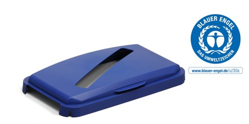 Durable DURABIN 60L Hinged Slot Lid Blue