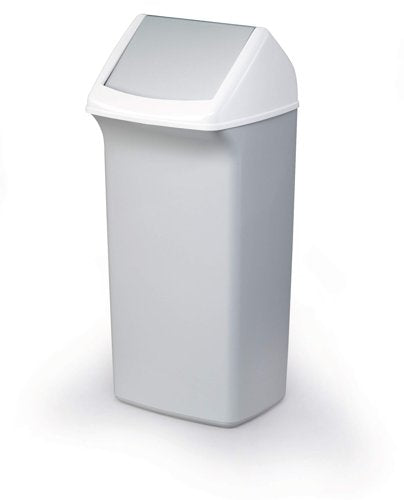Durable DURABIN 40L Bin + White, Grey Lid