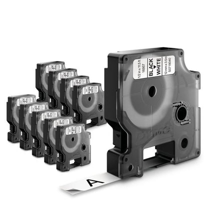 OEM DYMO 40913 (S0720680) Label Tape Black on White 9mm x 7m