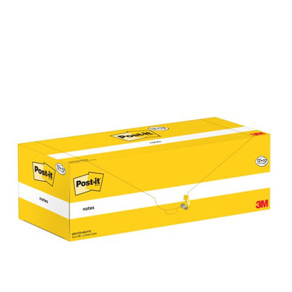 Post-it Notes, Canary Yellow, 76 mm x 76 mm, Promo Pack, 100 Sheets/Pad, 16 + 4, 12 + 12 FREE Pads/Pack, Cardboard Pack, 100% PEFC SGSCH-PEFC-COC-110078