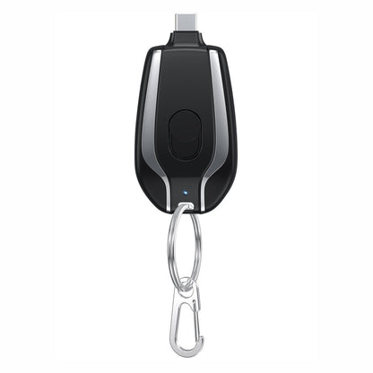 1500mAh Mini Power Emergency Pod Keychain Charger With Type-C Iphone and Android
