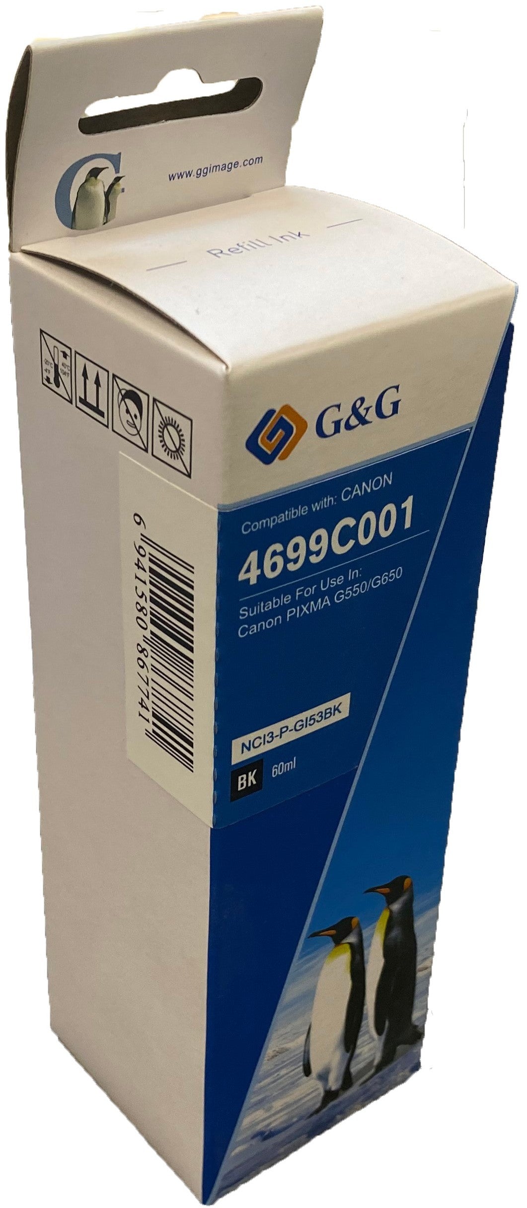 Compatible Canon G+G GI-53BK Black Ink Bottle 4699C001