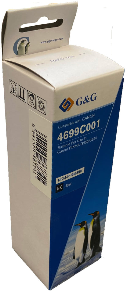 Compatible Canon G+G GI-53BK Black Ink Bottle 4699C001