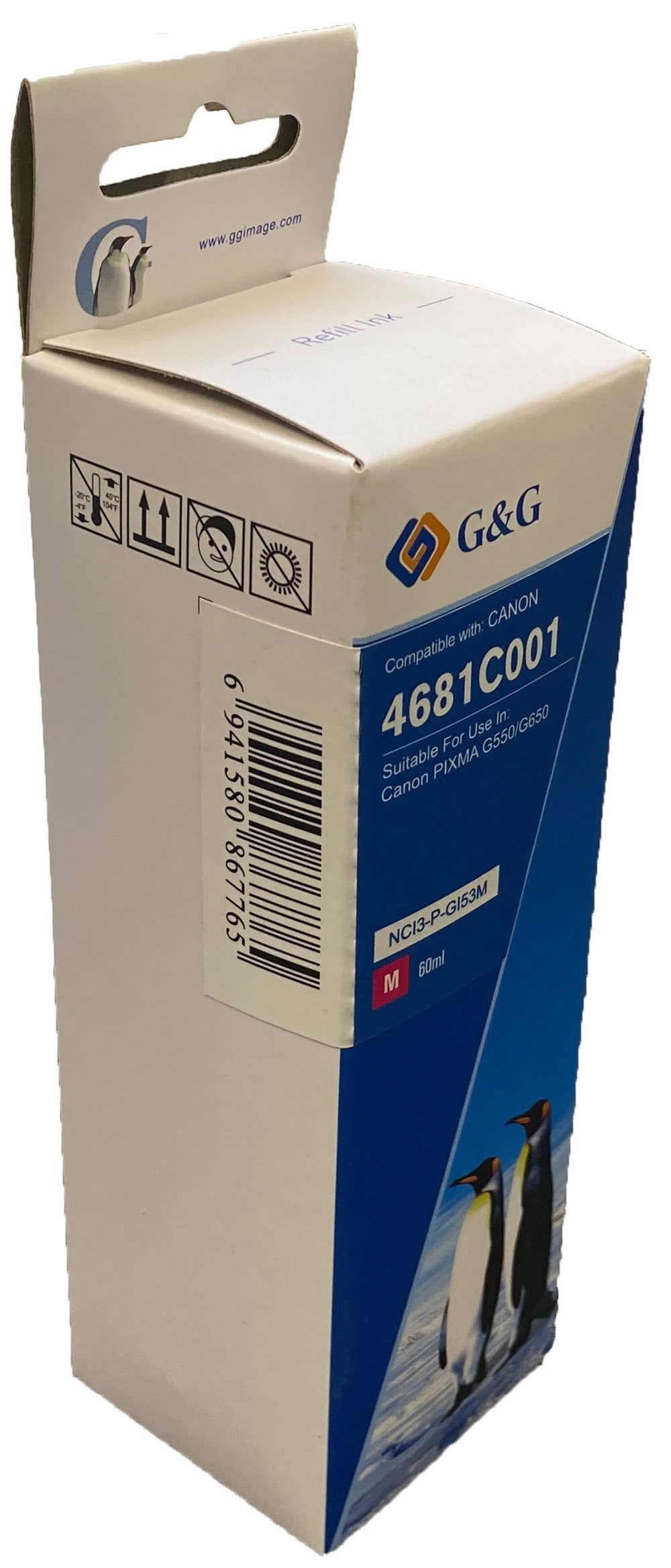 Compatible Canon G+G GI-53M Magenta Ink Bottle 4681C001