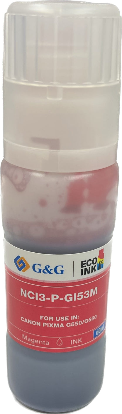 Compatible Canon G+G GI-53M Magenta Ink Bottle 4681C001