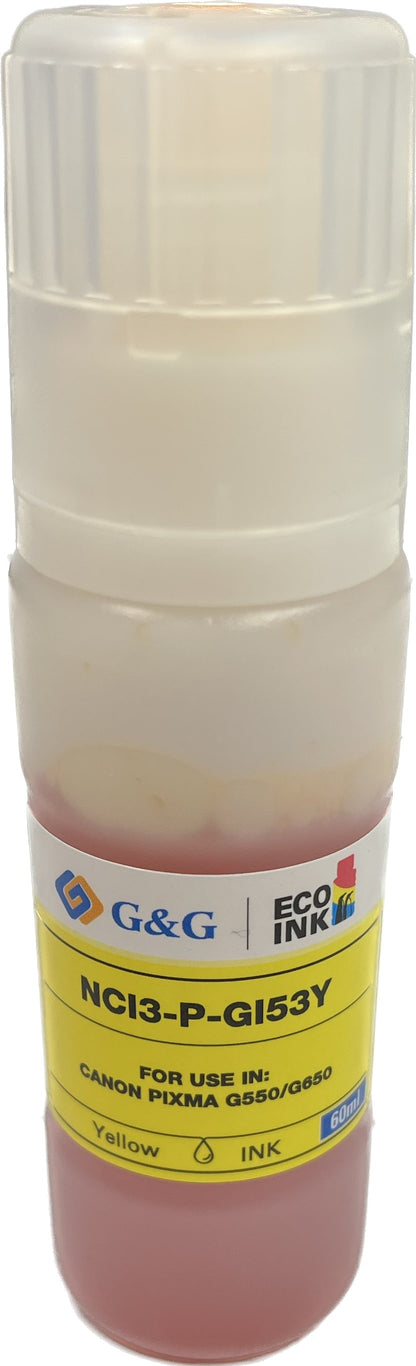 Compatible Canon G+G GI-53Y Yellow Ink Bottle 4681C001
