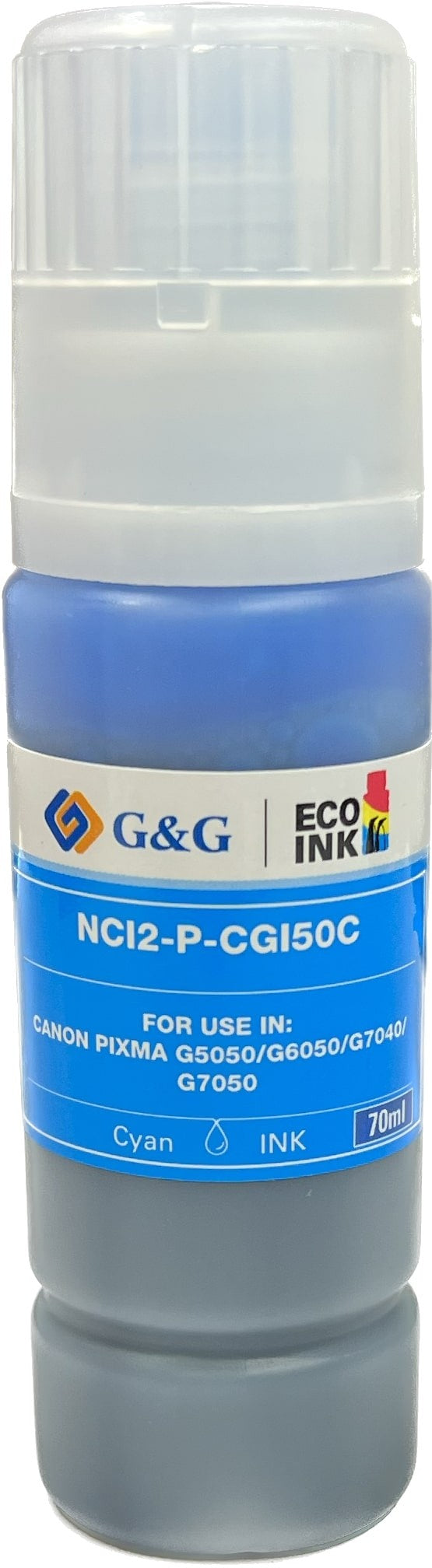 Compatible Canon G+G GI-50C Cyan Ink Bottle