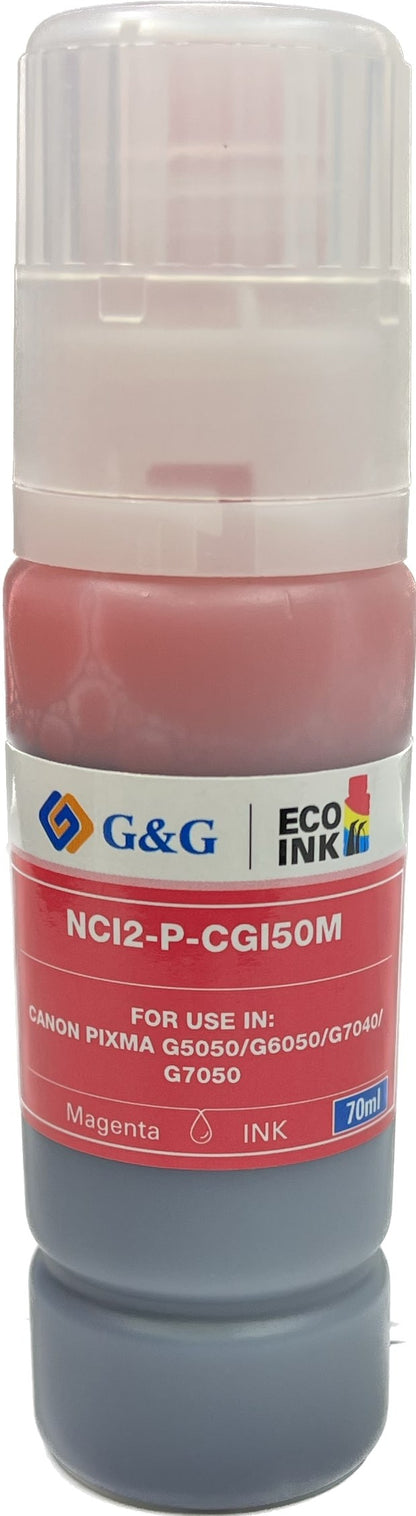 Compatible Canon G+G GI-50M Magenta Ink Bottle