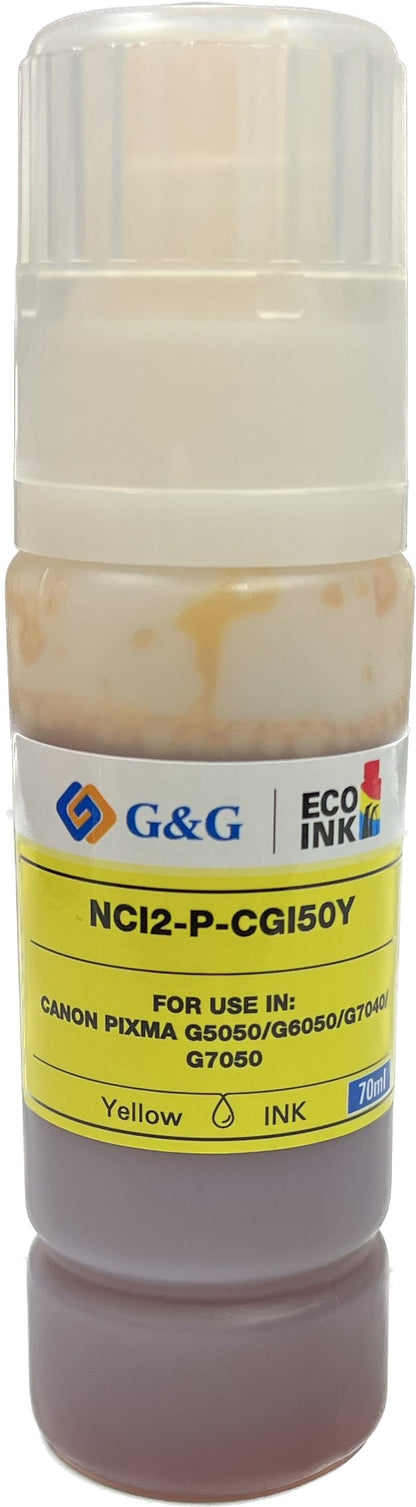 Compatible Canon G+G GI-50Y Yellow Ink Bottle