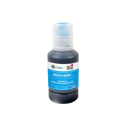 Compatible Canon G+G GI-56C Cyan Ink Bottle 4430C001