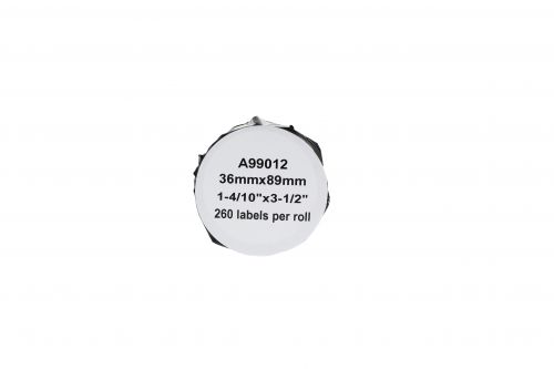 Compatible Dymo 99012 Large Address Labels (Paper) Pack of 260 S0722400 (36mm x 89mm)