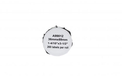 Compatible Dymo 99012 Large Address Labels (Paper) Pack of 260 S0722400 (36mm x 89mm)
