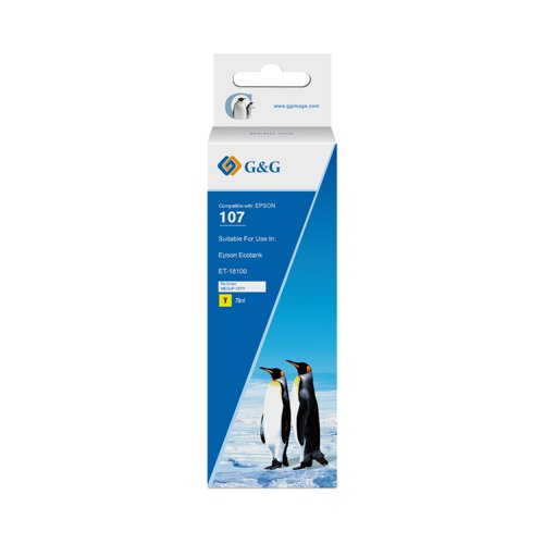 Compatible Epson G+G 107 Yellow Ink Bottle C13T09B440