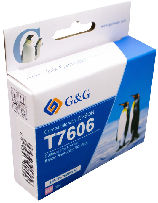 Compatible Epson G+G T7605 Light Cyan Wide Format Ink Ctg C13T760540