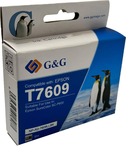 Compatible Epson G+G T7608 Matte Black Wide Format Ink Ctg C13T760840