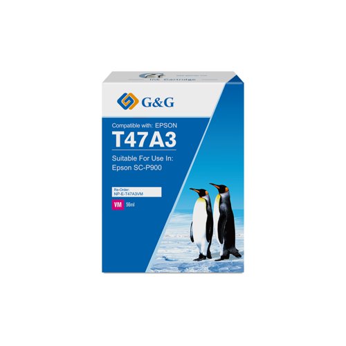 Compatible Epson G+G T47A3 Vivid Magenta Ink Cartridge C13T47A300