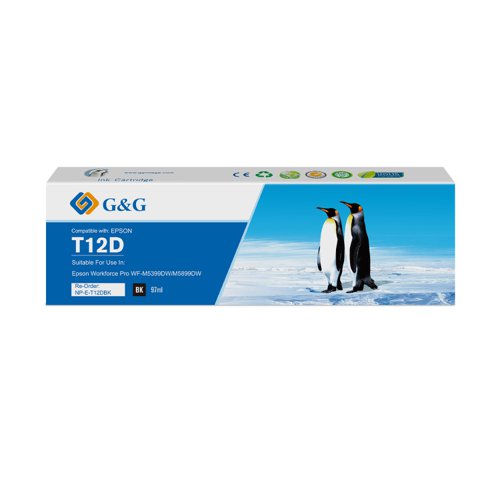 Compatible Epson T12D1 Black Ink Cartridge C13T12D140