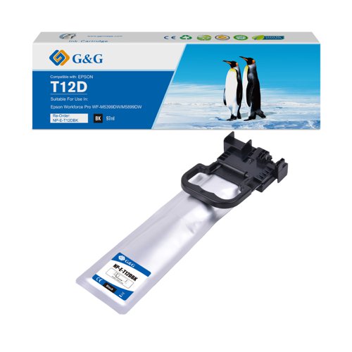 Compatible Epson T12D1 Black Ink Cartridge C13T12D140